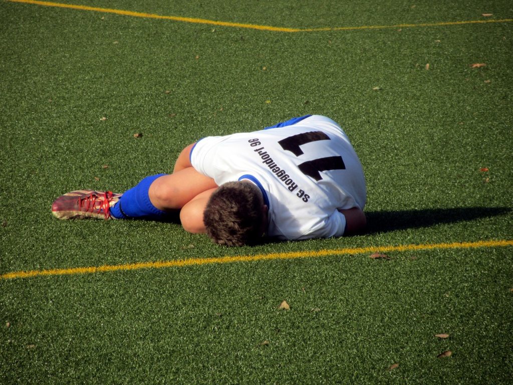 Blessure au football