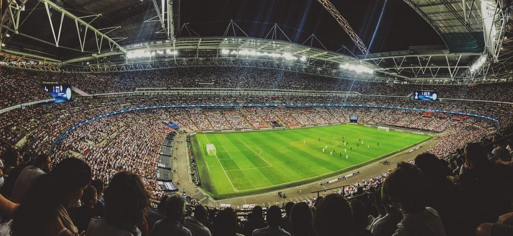 Match de football dans un stad